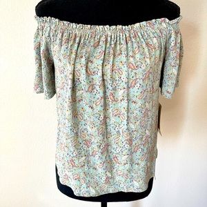 NWT Rewind brand peasant blouse in sage